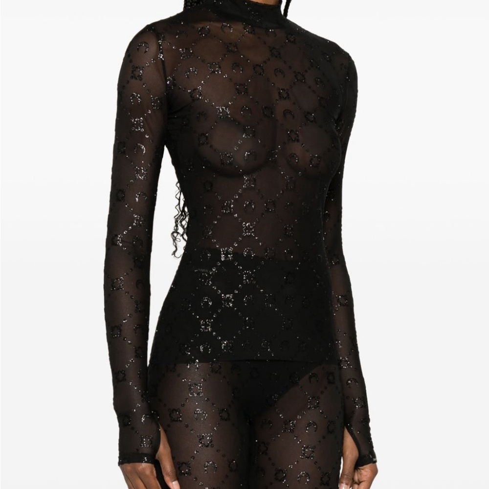 Authentic Marine Serre Set Glitter Moon Shirt & Leggings.